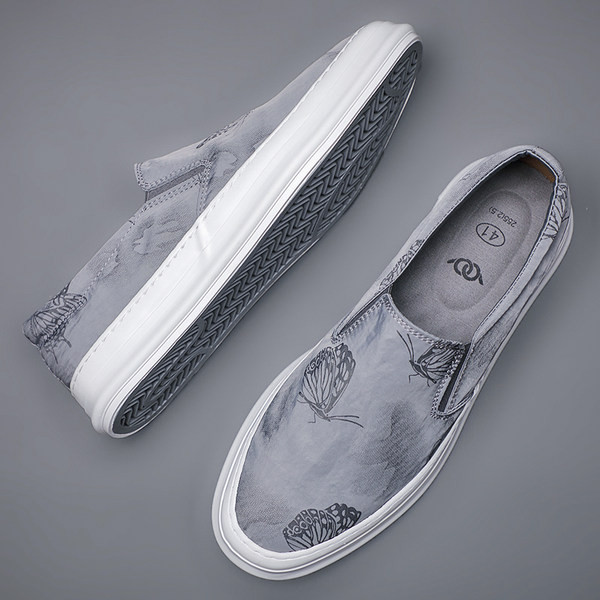 Μοκασίνια από ύφασμα με επίπεδη σόλα