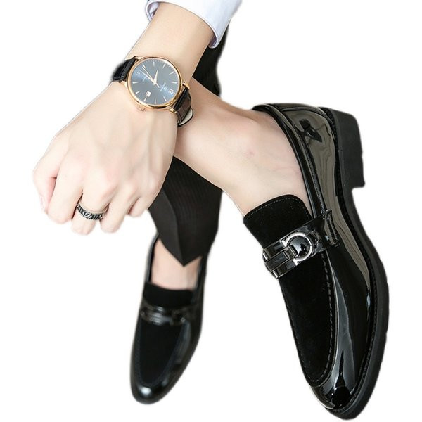 Vīriešu mokasīni no eko ādas un zamšādas ar metāla apdari