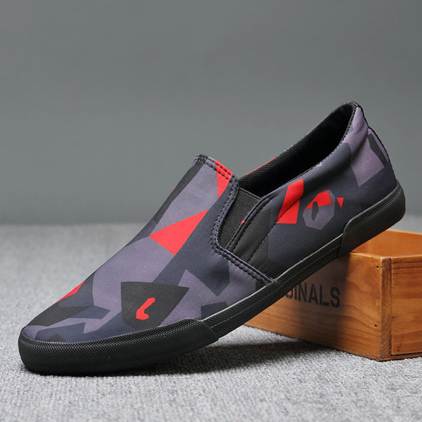 Vīriešu krāsaini tekstila mokasīni