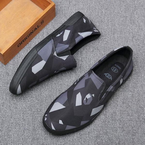 Vīriešu krāsaini tekstila mokasīni