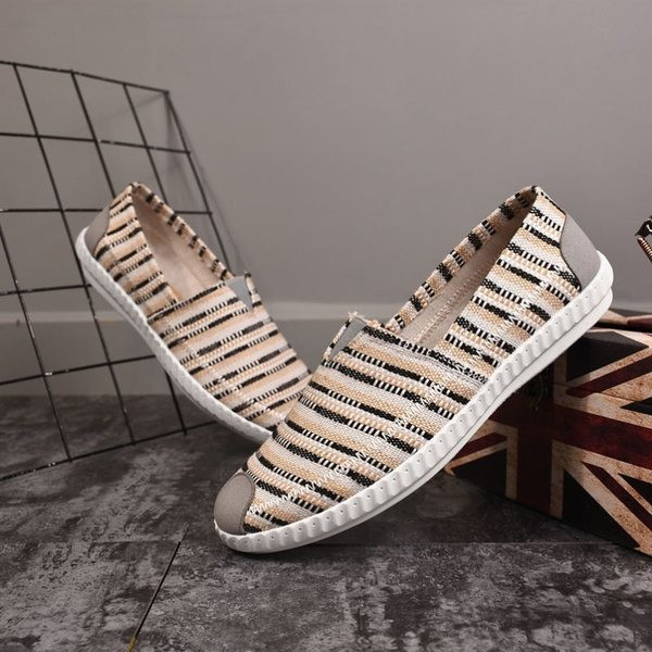 Pavasarīgi vīriešu auduma elpojoši mokasīni