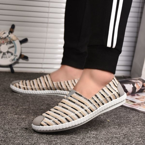 Pavasarīgi vīriešu auduma elpojoši mokasīni