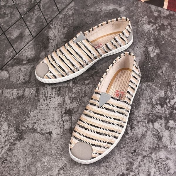 Pavasarīgi vīriešu auduma elpojoši mokasīni