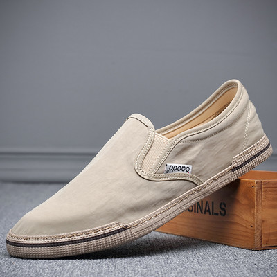 Vīriešu tekstila mokasīni ar plakanu zoli trīs krāsās