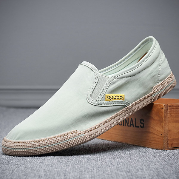 Ανδρικές υφαντικές μοκασίνες με επίπεδη σόλα σε τρία χρώματα