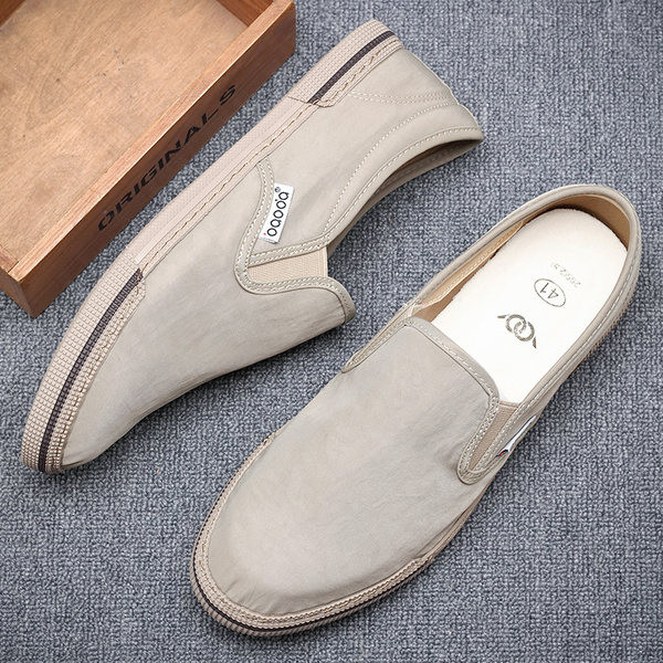 Ανδρικές υφαντικές μοκασίνες με επίπεδη σόλα σε τρία χρώματα