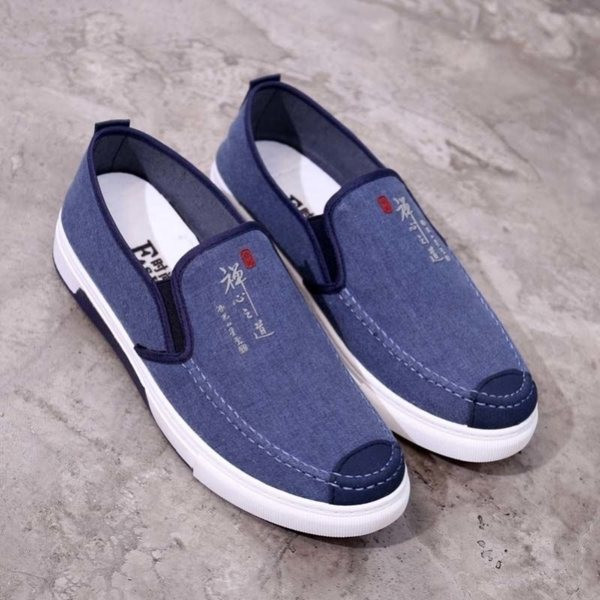 Mocasini rotunzi pentru bărbați cu inscripție