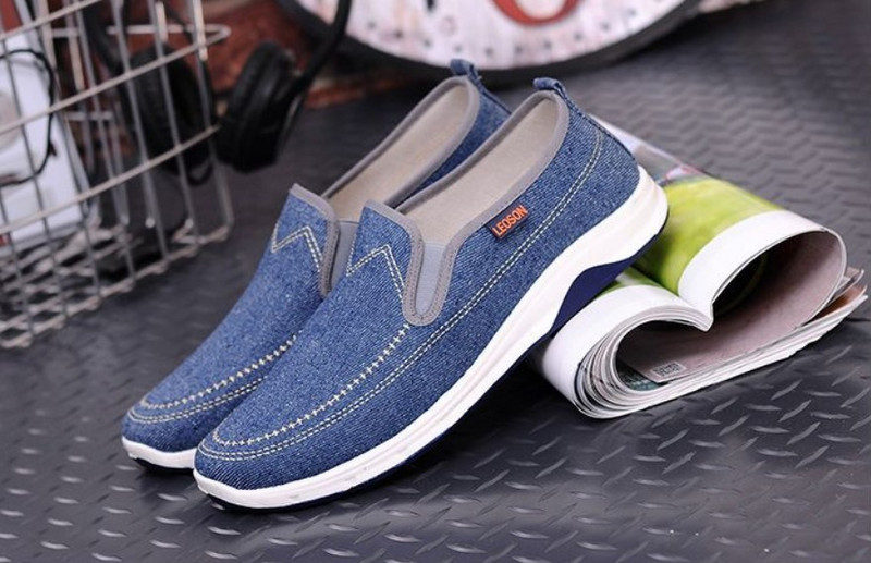 Ikdienas vīriešu džinsa mokasīni ar ērtu zoli