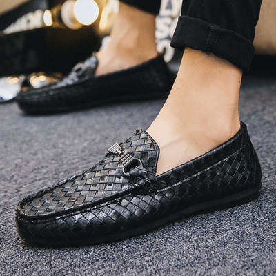 Eleganti vīriešu eko-ādas mokasīni ar sprādzi