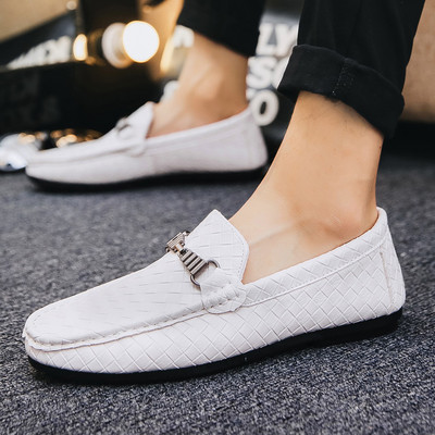 Eleganti vīriešu eko-ādas mokasīni ar sprādzi