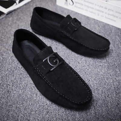 Jauns vīriešu mokasīnu modelis ar metāla sprādzi - eko zamšādas