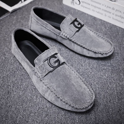 Jauns vīriešu mokasīnu modelis ar metāla sprādzi - eko zamšādas