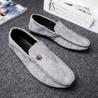 Jauns vīriešu mokasīnu modelis ar metāla sprādzi - eko zamšādas