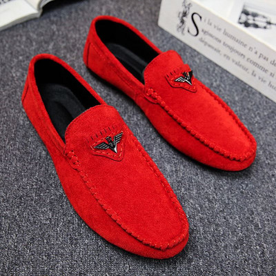 Jauns vīriešu mokasīnu modelis ar metāla sprādzi - eko zamšādas