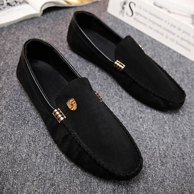 Jauns vīriešu mokasīnu modelis ar metāla sprādzi - eko zamšādas