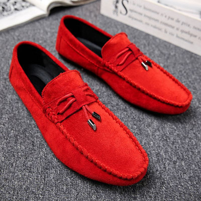 Jauns vīriešu mokasīnu modelis ar metāla sprādzi - eko zamšādas