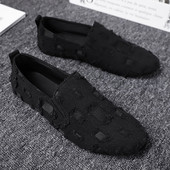 Stilīgi vīriešu mokasīni ar plakanu zoli, vienkāršs modelis