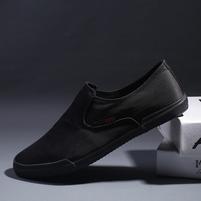 Auduma mokasīni ar plakanu zoli - tīrs modelis