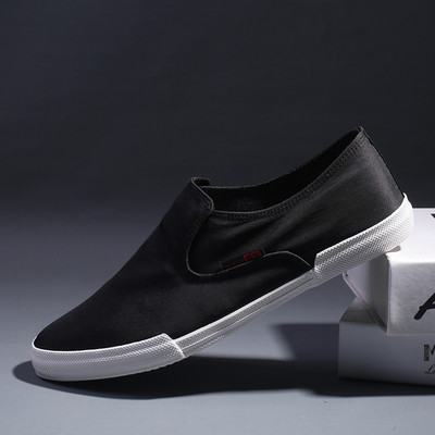 Auduma mokasīni ar plakanu zoli - tīrs modelis