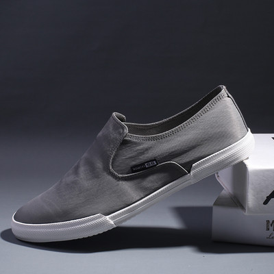 Auduma mokasīni ar plakanu zoli - tīrs modelis