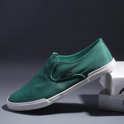 Auduma mokasīni ar plakanu zoli - tīrs modelis