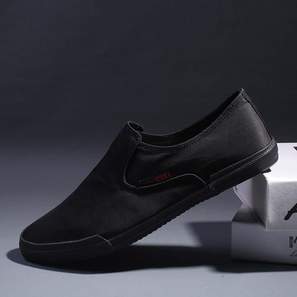 Auduma mokasīni ar plakanu zoli - tīrs modelis