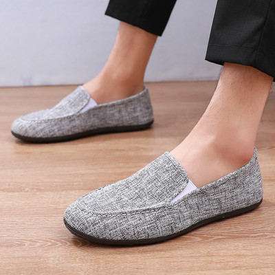 Paprasti mokasinai iš tekstilės vyrams