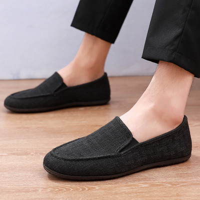 Paprasti mokasinai iš tekstilės vyrams