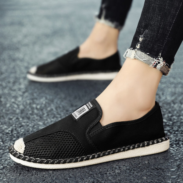 Vīriešu vasaras espadrilas ar sieta audumu