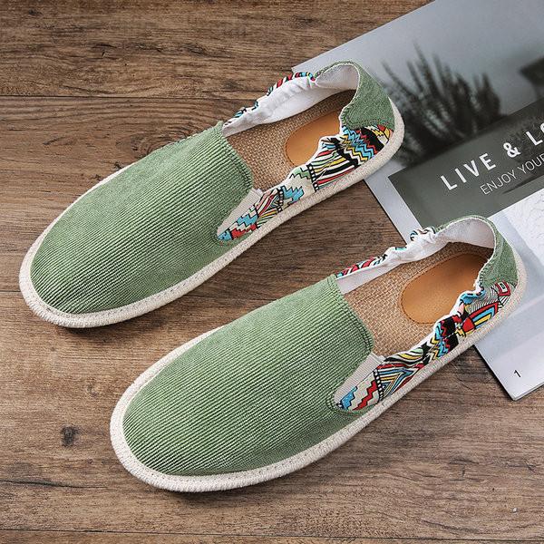 Vīriešu tekstila espadrilas ar rakstainu rakstu