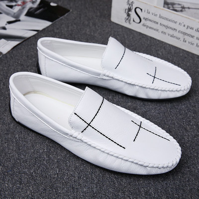 Ανδρικά μοκασίνια με κέντημα απλό μοτίβο