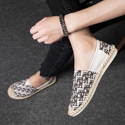 Ανδρικά μοκασίνια με μοτίβο και επίπεδη σόλα