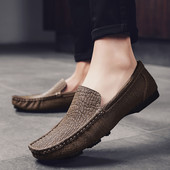 Ανδρικά casual μοκασίνια με επίπεδη σόλα - δύο μοντέλα