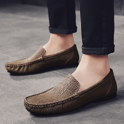 Ανδρικά casual μοκασίνια με επίπεδη σόλα - δύο μοντέλα