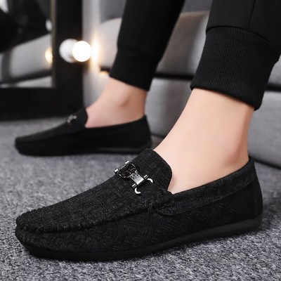 Elegants vīriešu mokasīnu vienkāršs modelis ar sprādzi