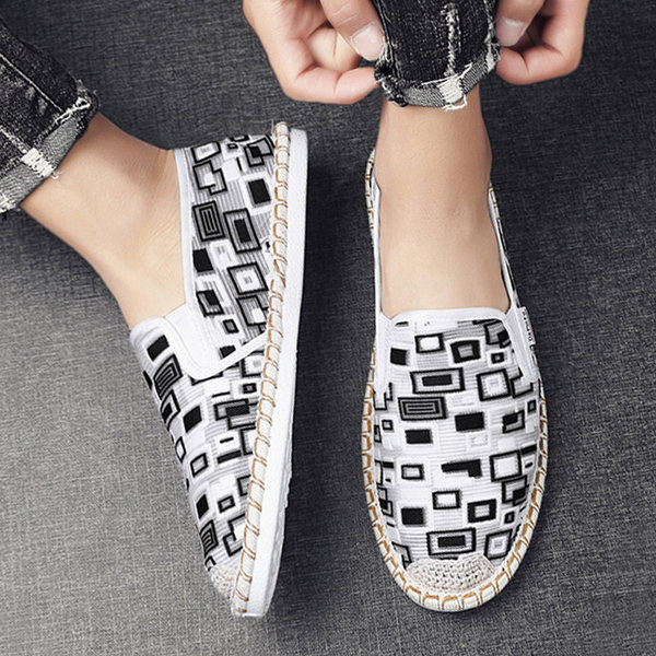 Vasaras espadrilas no auduma ar krāsainu rakstu