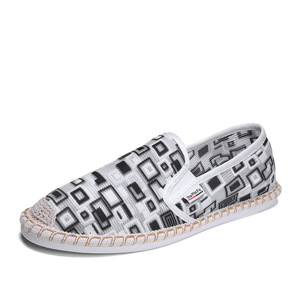 Vasaras espadrilas no auduma ar krāsainu rakstu