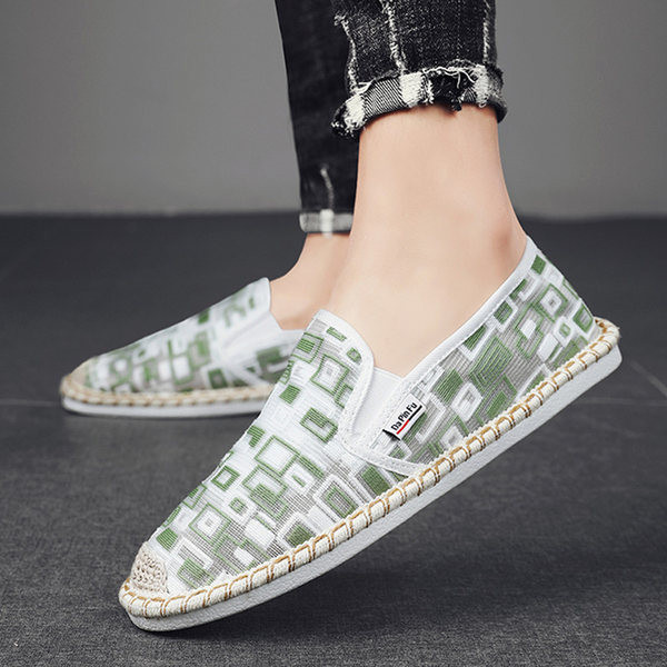 Vasaras espadrilas no auduma ar krāsainu rakstu