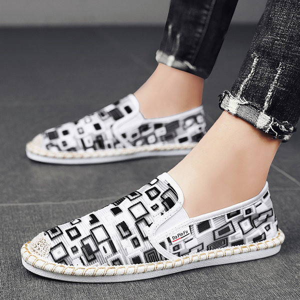 Vasaras espadrilas no auduma ar krāsainu rakstu