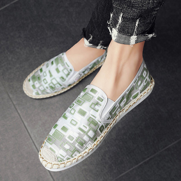 Vasaras espadrilas no auduma ar krāsainu rakstu