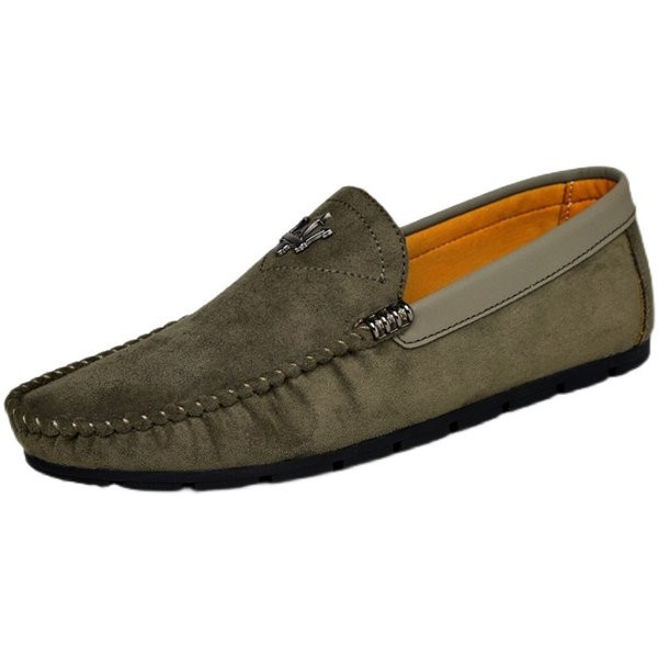 Casual μοκασίνια από οικολογικό σουέτ με μεταλλικό στοιχείο για άντρες