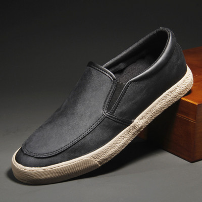 Ikdienas noapaļoti vīriešu mokasīni no eko ādas