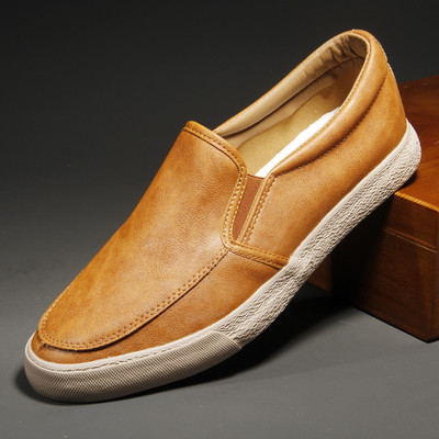 Ikdienas noapaļoti vīriešu mokasīni no eko ādas