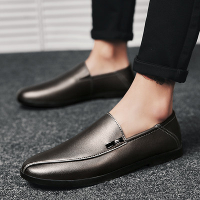 Καθημερινές έκο δερμάτινες μοκασίνια για άντρες