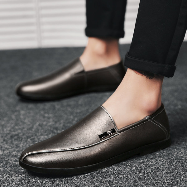 Καθημερινές έκο  δερμάτινες μοκασίνια  για άντρες