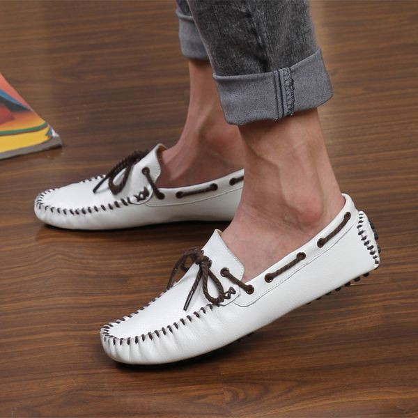 Νέο μοντέλο ανδρικά μοκασίνια με δαντέλα - faux δέρμα