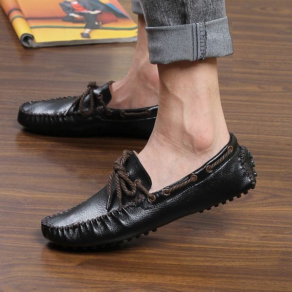 Νέο μοντέλο ανδρικά μοκασίνια με δαντέλα - faux δέρμα