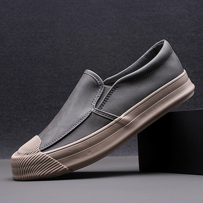 Vīriešu mokasīni no eko ādas ar augstām zolēm