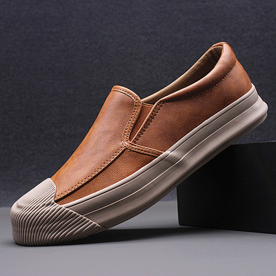 Vīriešu mokasīni no eko ādas ar augstām zolēm