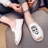 Jauna modeļa vasaras espadrilles ar izšuvumu vīriešiem